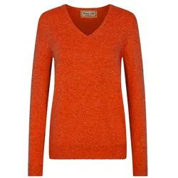 Cashmere & Silk Co. Damen Pullover V-Auschnitt orange