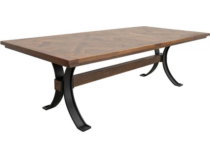 MASSIVMOEBEL24 Table à manger 240x107 Manguier laqué Brun STILMÖBEL #119