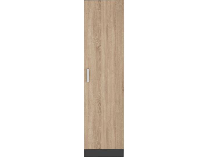 Vorratsschrank KOCHSTATION KS-Gera , grau (eiche, anthrazit), B:50cm H:200cm T:60cm, Holzwerkstoff, Schränke, Vorratsschrank, Breite 50 cm