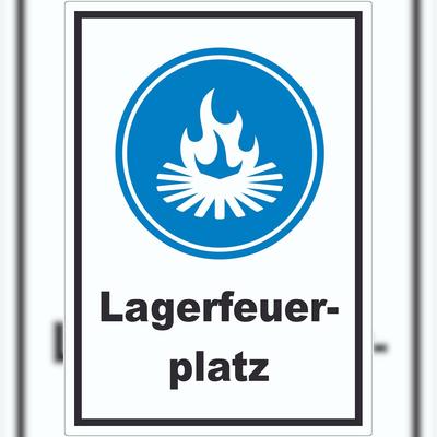 HB-Druck Lagerfeuerplatz Aufkleber A2 (420x594mm)