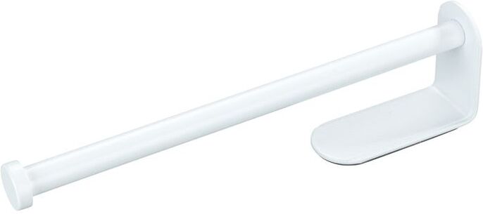 Küchenrollenhalter WENKO "Modell Nio", weiß, B:27,5cm H:4,5cm L:7cm, Aluminium, Küchenrollenhalter, Küchenrollenhalter, selbstklebend, Befestigen ohne Bohren, rostfreies Aluminium