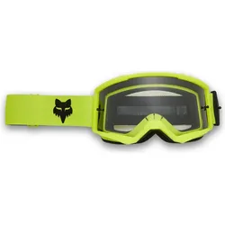Fox, Unisex, Sportbrille, Main Core Goggle (Black, Transparente Lexan Sichtscheibe), Gelb