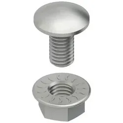 Niedax, Schrauben, NIE FLM10X25E3 Flachrundkopfschraube M10 ähnlich DIN 603 L25mm Edelstahl