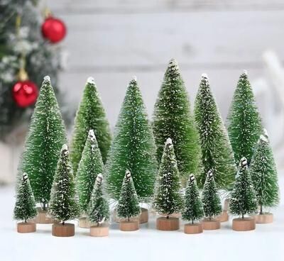 Uplifted Goods Mini Sisal Bottle Brush Christmas Tree Tabletop Ornament style 4