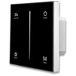 ISOLED Sys-Pro 1 Zone Touch Funk-Dimmer 230V, 360VA, Phasenan-/Abschnitt wählbar, Schwarz ISO-114429