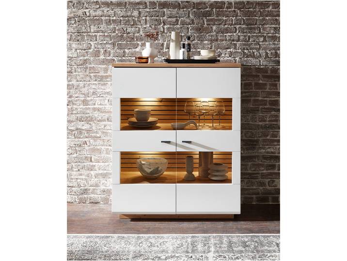FABINA Highboard, Material Dekorspanplatte, Artisan Eiche