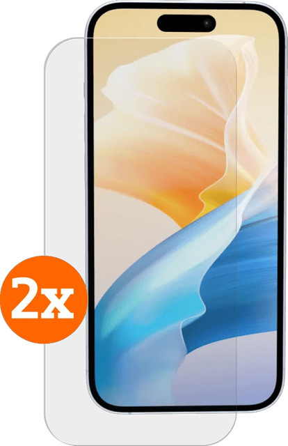 BlueBuilt Apple iPhone 16 Pro Screenprotector Glas Duo Pack