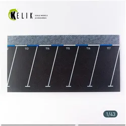 Kelik Supermarket Parking type 2 Base - Acrylic 3 mm (180 x 357 mm) (210 g) (1/43)