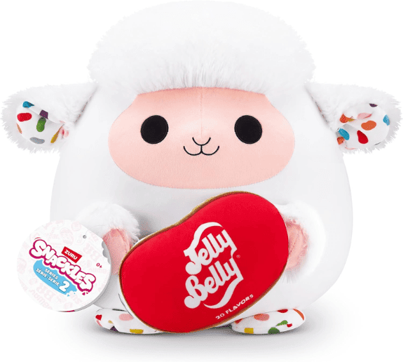 Snackles 8 inch Squishy plush - Lamb with Jelly Belly for Kids, 3+ Years, 8 inches by Zuru