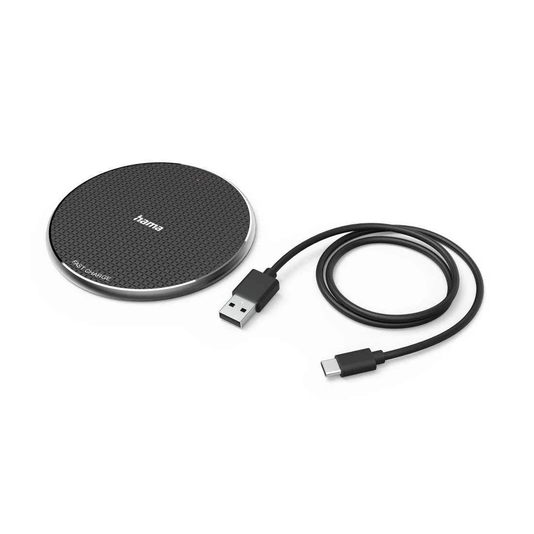 Hama 201683 Wireless Charger "QI-FC10", 10 W, kabelloses Smartphone-Ladepad, Schwarz 00201683
