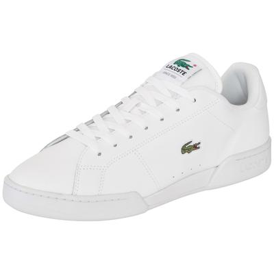 Sneaker LACOSTE "CARNABY CUP", Herren, Gr. 41, weiß (wht, wht), Leder, Synthetik, Schuhe Sneaker