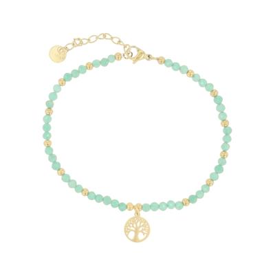 Kettenanhänger ADELIA´S "Anhänger – Lebensbaumanhänger aus Edelstahl mit Perle", gold, Schmuckanhänger, Damen, Edelstahl, Kettenanhänger, Perfekt als Geschenk für besondere Menschen