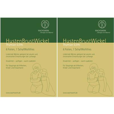 2x Husten Brust Wickel Thymian 0,5% 2x6 St Folie