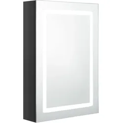 vidaXL LED-Spiegelschrank fürs Bad Glänzend Schwarz 50x13x70 cm