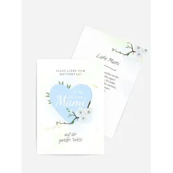 Postkarte Großes Herz selbst gestalten mit Spruch und Fotos im Onlinedesigner bei Meine-Kartenmanufaktur.de