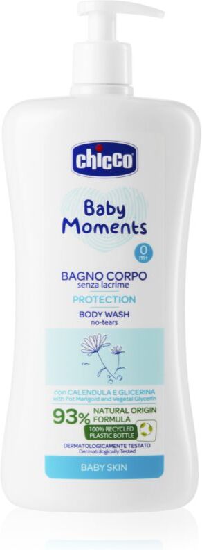 Chicco Baby Moments Protection Shampoo für den ganzen Körper für Kinder ab der Geburt 0 m+ 750 ml