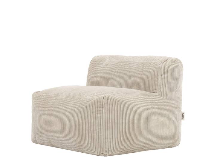 icon Sitzsack-Sessel ZEN modular Cord, Beige, 95x68x100 cm, Wohnzimmer, Sessel, Sitzsäcke, XXL Sitzsäcke