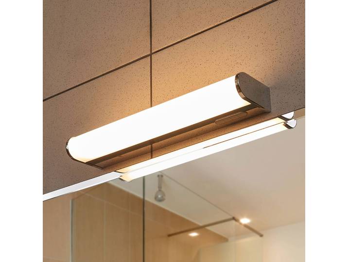 Wandleuchte Jesko Lindby, dimmbar, chrom / silber, für Badezimmer, Kunststoff, Modern