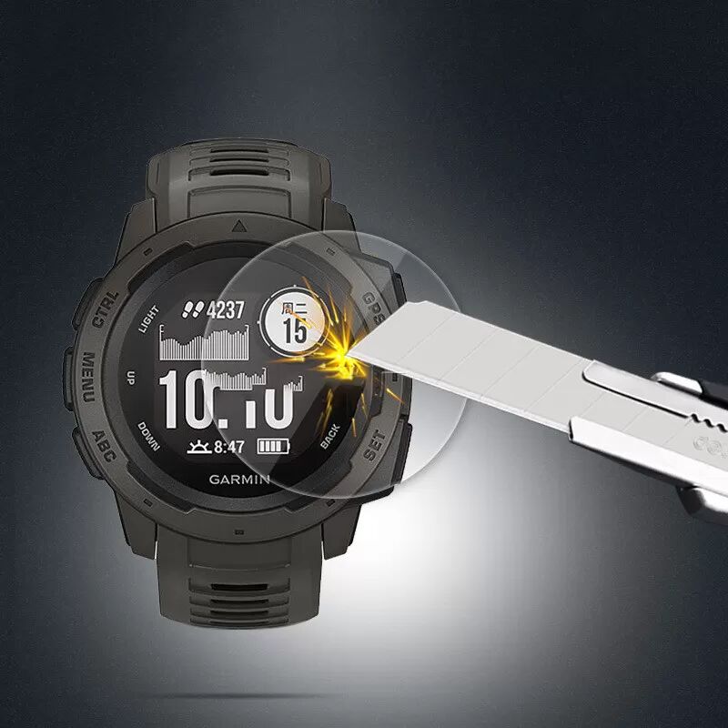 INF Garmin Instinct 2 Displayschutzfolie (2er-Pack), Gehärtetes Glas [EZ Fit]