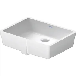 Duravit Einbauwaschtisch Vero 43cm weiß mit Überlauf, ohne Hahnlochbank, 0330430000, Farbe: Weiß