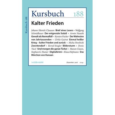 Kursbuch 188, Taschenbuch von , Kursbuch, 978-3-946514-30-5