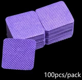 Inspired Finds Lint Free Nail Wipes 100 200 300 Pieces Absorbent Soft Nail Polish Remover Pads 100pcs Purple