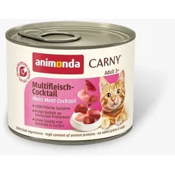 animonda Carny Adult 200g Dose Katzennassfutter Sparpaket 12 x 200 Gramm Multifleisch-Cocktail
