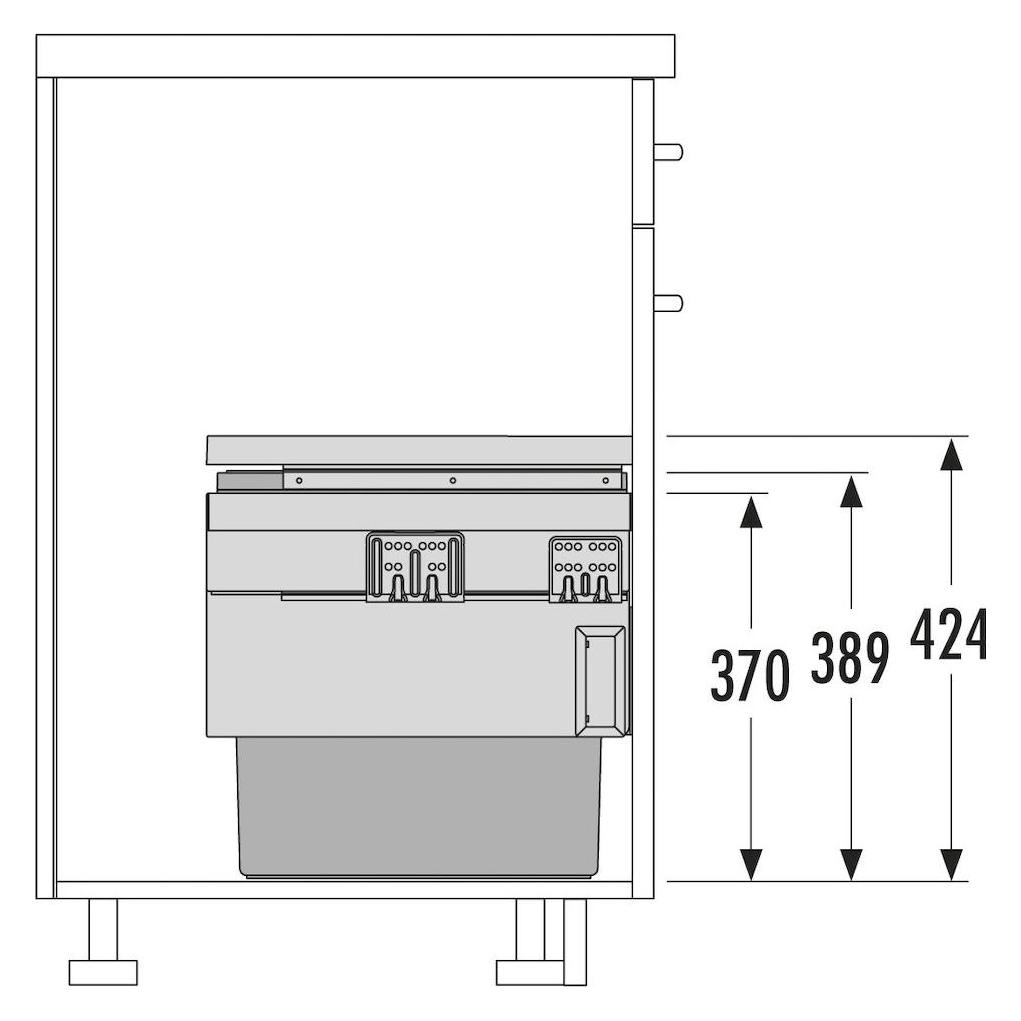 Hailo Cargo Synchro Küchen-Abfalleimer (54 l) (601796)