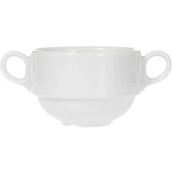 6 x MERIDIAN Suppen-Obertasse, 0,32ltr. von Caterado, aus weißem Porzellan.Made in Europe.
