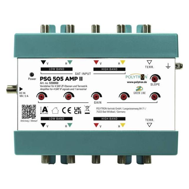 Poly Linienverstärker PSG 505 AMP II SAT ZF Verteilverstärker 5Fach (9268068)