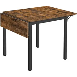 Songmics, Esstisch, Esstisch Klappbar Klein Vintagebraun Tintenschwarz (120 x 78 x 76.20 cm)