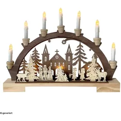 HTI-Living, Weihnachtsbeleuchtung, Schwibbogen Sternensänger vor der Kirche