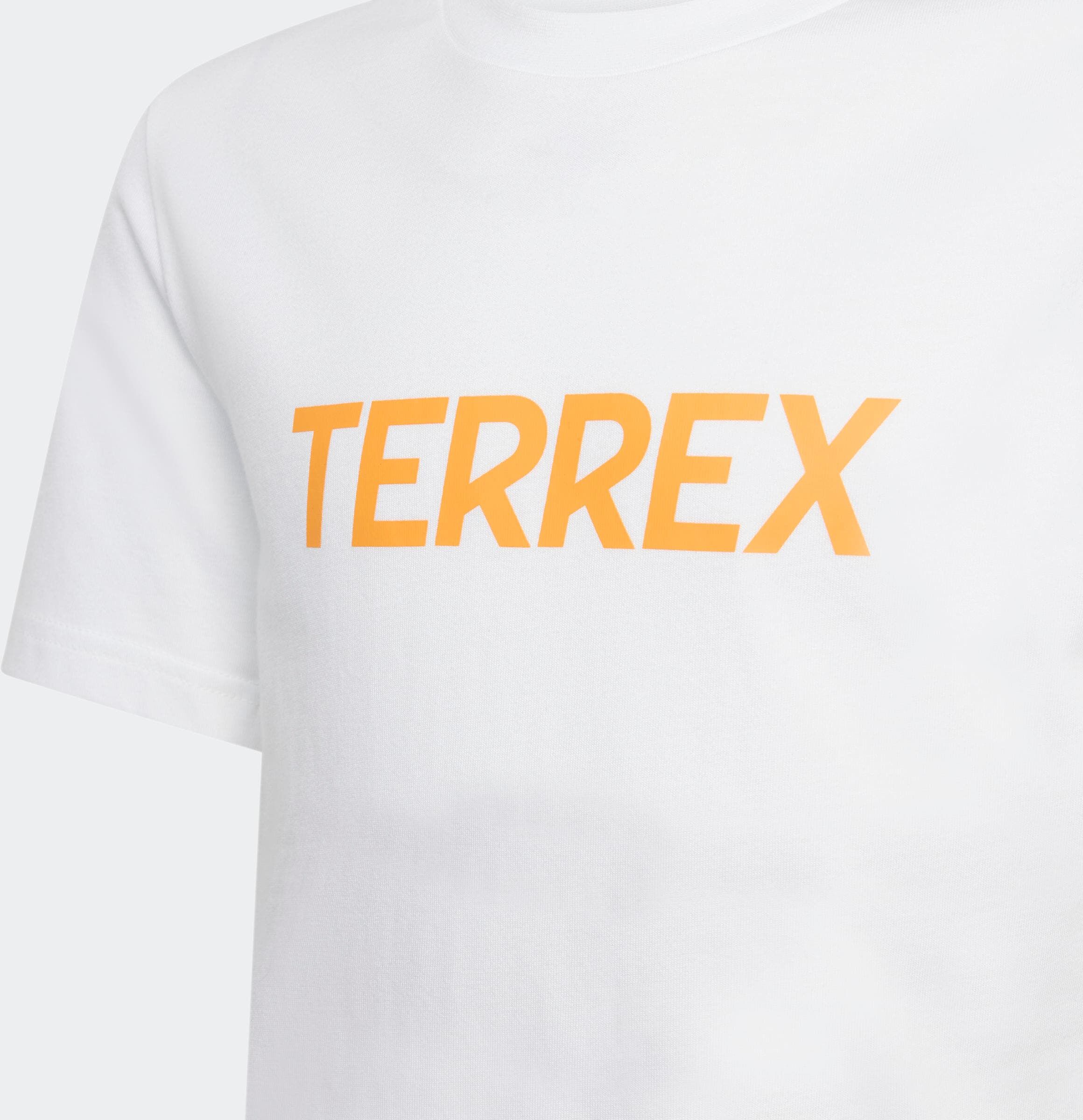 Funktionsshirt ADIDAS TERREX "KIDS MULTI LOGO", Kinder, Gr. 152, weiss (weiß), Obermaterial: 100% Baumwolle, Rundhals, Shirts Funktionsshirt, für Kinder, mit Rundhalsausschnitt, ohne Verschluss, aus Baumwolle weiß 152