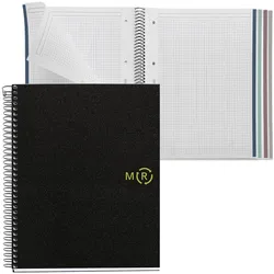 MIQUELRIUS Eco Design Collegeblock DIN A4 kariert schwarz