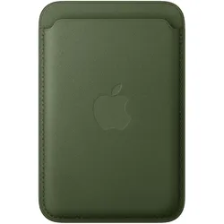 Apple iPhone Feingewebe Wallet mit MagSafe (moosgrün)