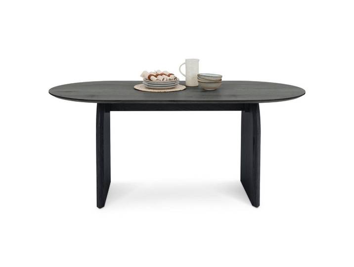 Idimex Esstisch Mala schwarz, Schwarz, Mode, Oval, 180x76x90 cm, Esszimmer, Esstische