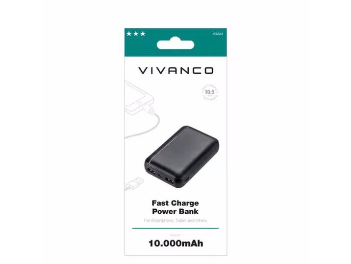 Vivanco PowerBank 10000mAh Schwarz 10.000mAh Power Bank