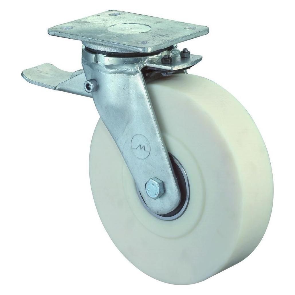 BS Rollen Lenkrolle, RR120.B16,mit Feststeller,mit Platte,Ø 150,B 80mm,2.000kg,PA gegossen (228235)