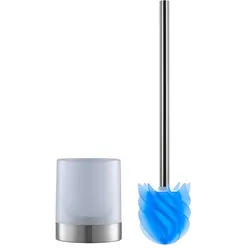 LOOMAID WC-Bürste Silikonkopf Edelstahl/blau mit Bürstenhalter