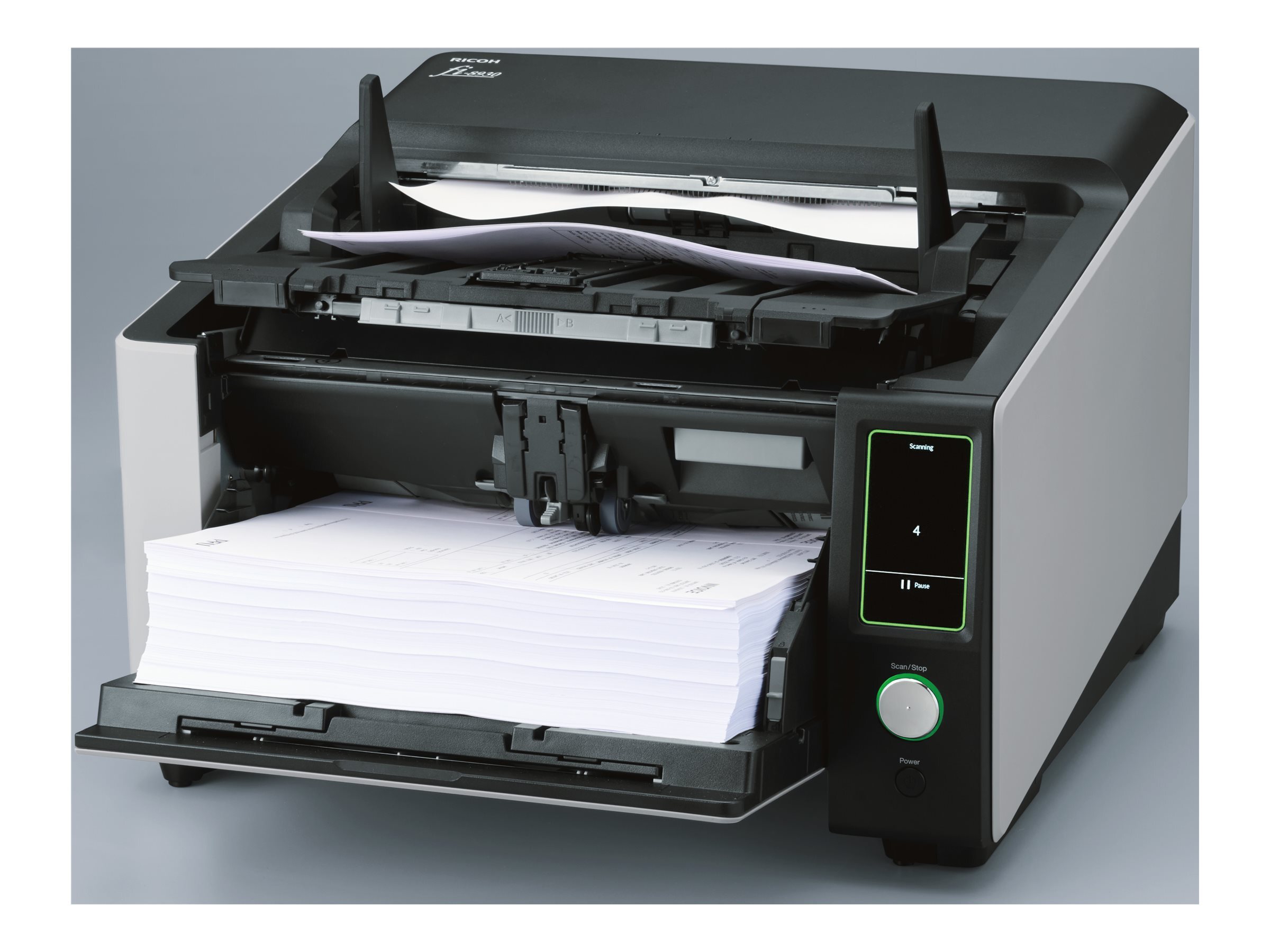 Ricoh fi-8930, 305 x 431,8 mm, 600 x 600 DPI, 130 Seiten pro Minute, ADF-Scanner, Schwarz, Grau, LCD
