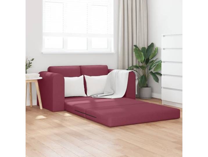 HEFZGDB Boden Schlafsofa 2-in-1 Weinrot 148x71x83 cm Stoff Loveseat Möbelstück für Wohnzimmer und Schlafzimmer, mittelgroße Sitzgelegenheit mit stylischem Design, praktische
