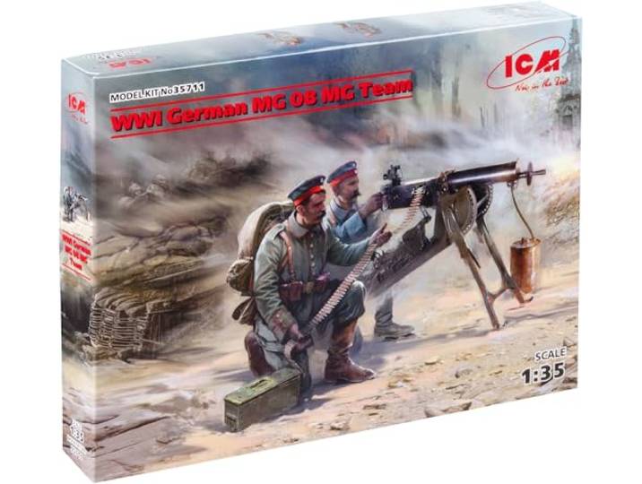 ICM ICM35711 1:35-WWI Duits MG08 MG Team (2 figuren)