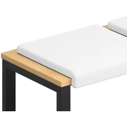 vidaXL Bankkissen 4 Stk. Stoff Weiß Tiefe 35 cm