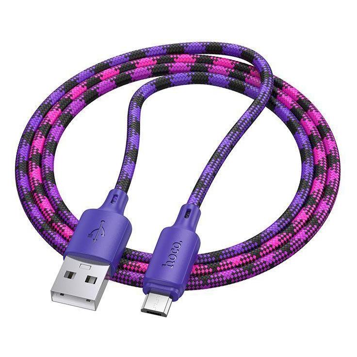 Hoco Cable Cable USB A to Micro USB 2,4A 1 m X116 gradient purple (1 m, USB 2.0) (64648613)