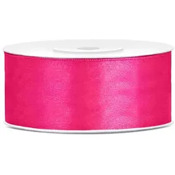 30x Satinband, dunkelrosa, 25mm/25m