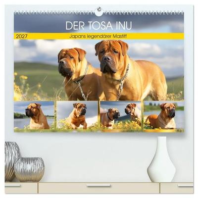 Der Tosa Inu. Japans legendärer Mastiff (hochwertiger Premium Wandkalender 2027 DIN A2 quer), Kunstdruck in Hochglanz