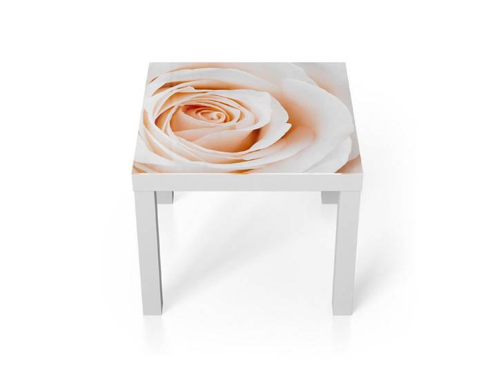 DEQORI Couchtisch 'Sanfte Rosenpracht', Glas Beistelltisch Glastisch modern