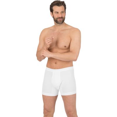 Schlüpfer TRIGEMA "TRIGEMA Unterhose Feinripp im Doppelpack", Herren, Gr. 5, 2 Stk., weiß, 100% Baumwolle (Bio-Baumwolle kbA), Unterhosen