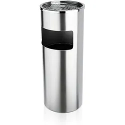2x Standascher Ø 25 cm Chromnickelstahl silber Aschenbecher