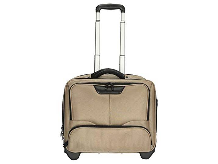 Dermata nylon trolley Business 17 inch - nylon / champagne, S, Bruin